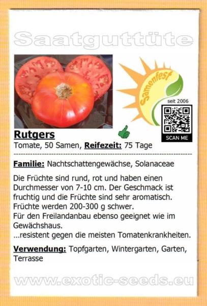 Tomate * Rutgers * 50 Samen